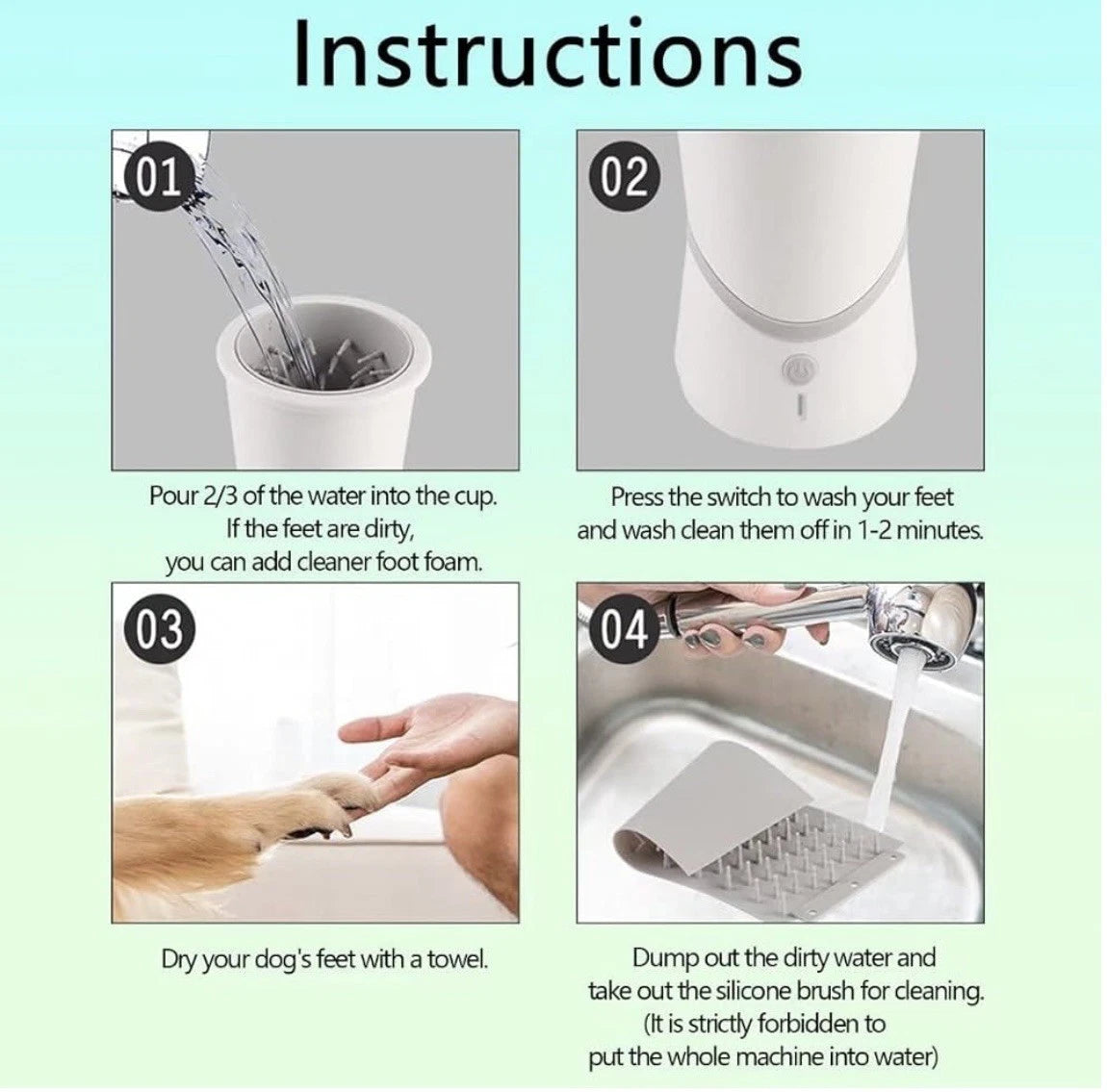 Automatic Pet Paw Cleaner Station