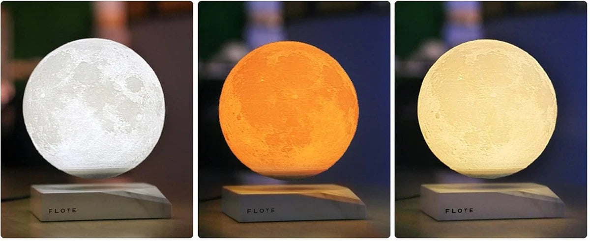 Levitating Moon Table Lamp, Magnetic Floating & Spinning Light