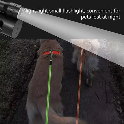Dual Pet Leash Retractable Reflective Lead 360 Swivel Double Dog Walking Leash