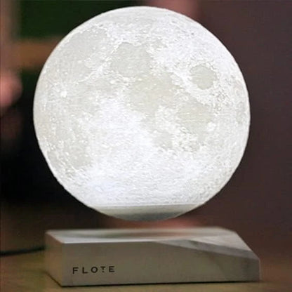 Levitating Moon Table Lamp, Magnetic Floating & Spinning Light