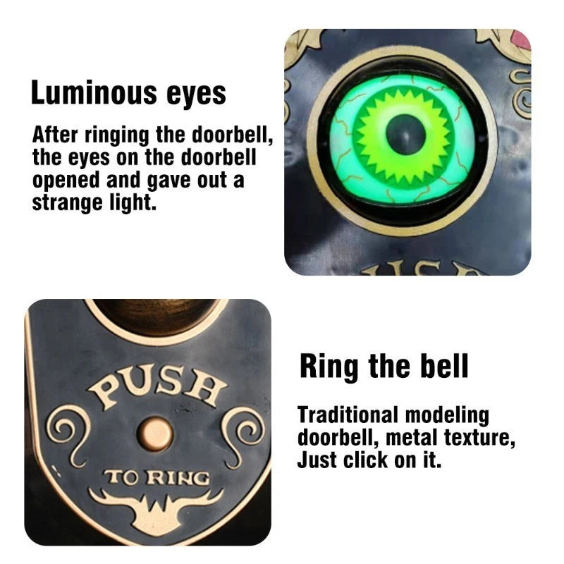 Halloween Doorbell, Animated Eyeball with Spooky-Sounds